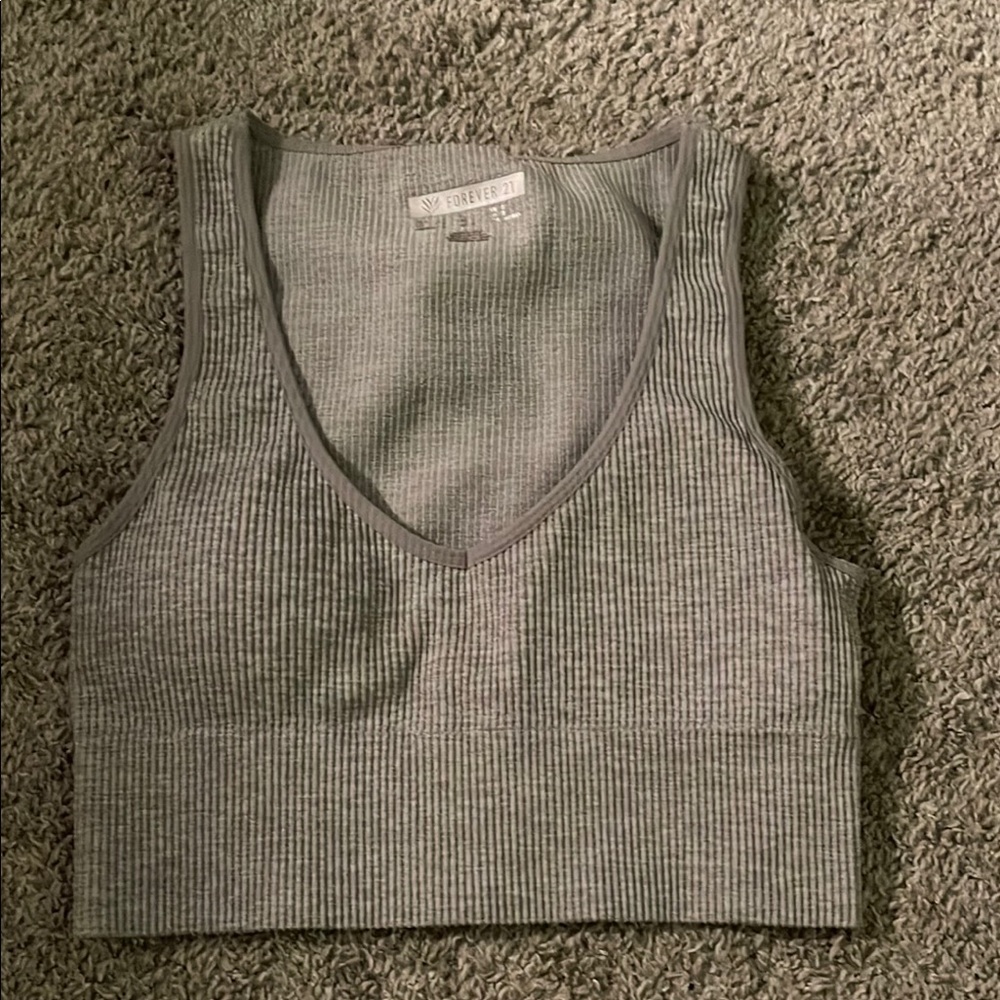 Forever 21 Gray Ribbed Women's Top